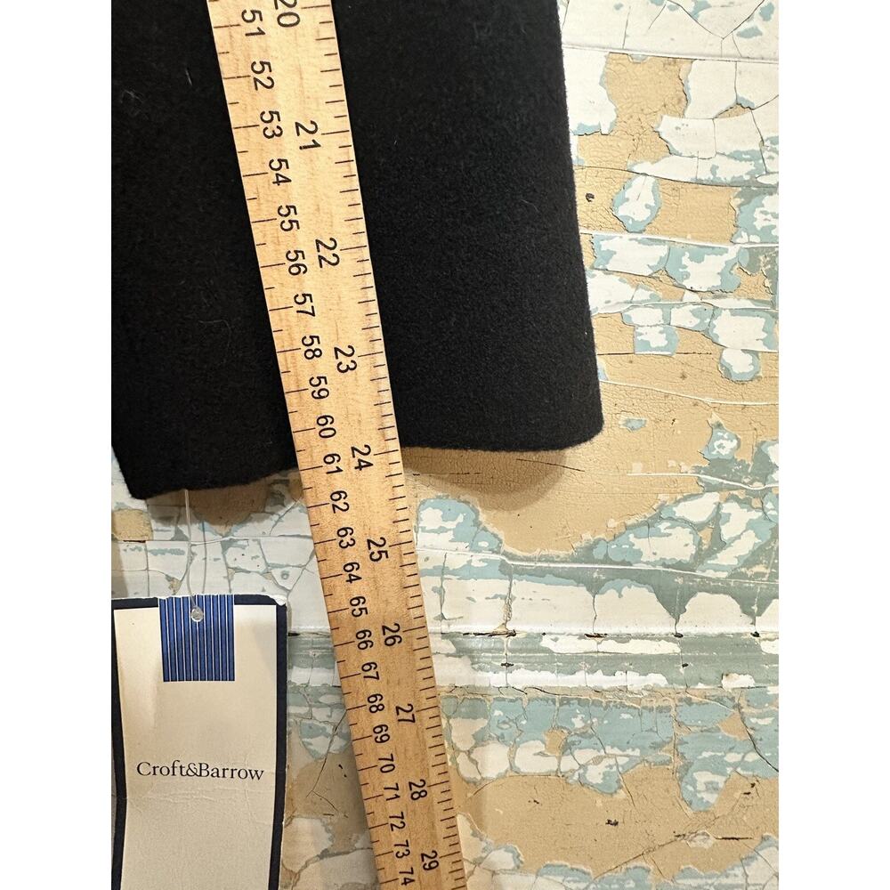 Croft & Barrow Black Wool Coat Small NWT MSRP $170 Great Present Gift - Picture 13 of 16